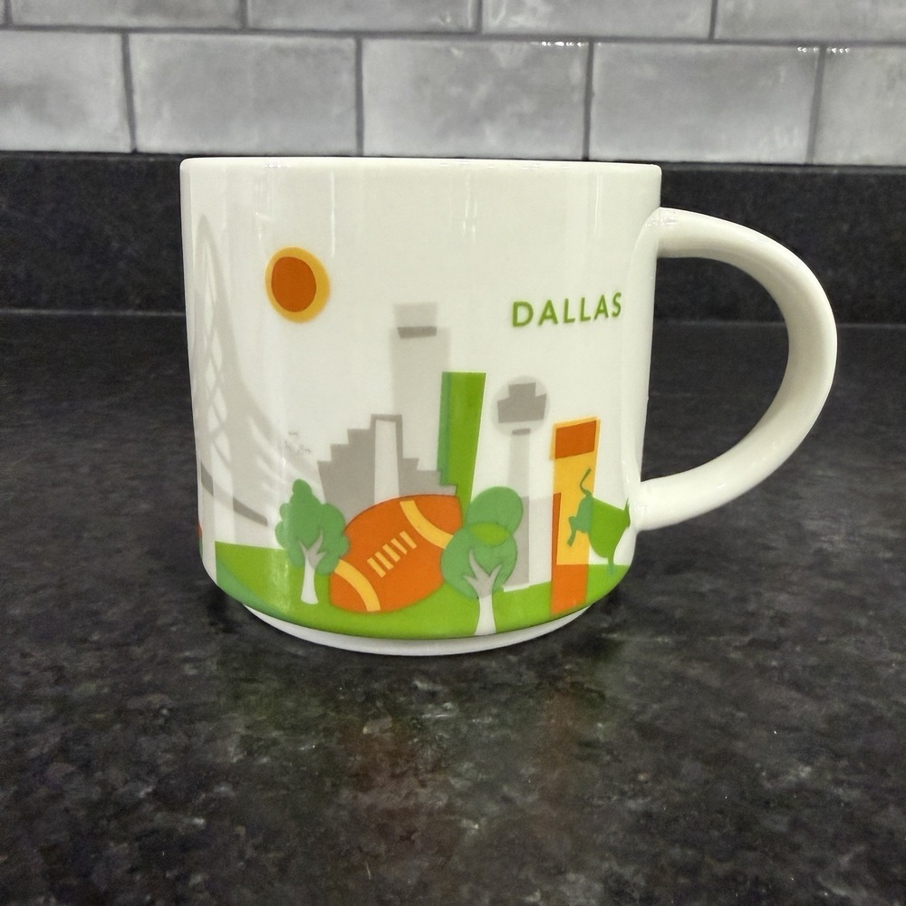 Starbucks Dallas 2014 Coffee Mug You Are Here Collection 14 oz- Display Only